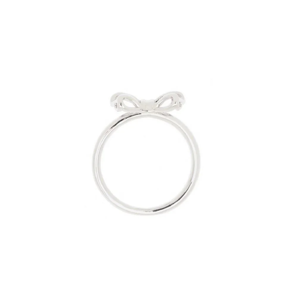 Ted Baker Ginniee Tiny SILVER Geometric Bow Ring